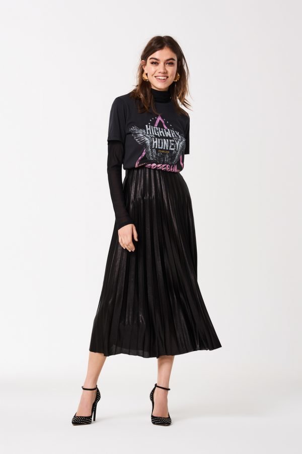 Gina Tricot Lucy Pleated Skirt Hame Black