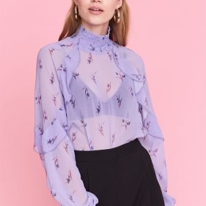 Gina Tricot Mika Röyhelöpusero Lavender Flower