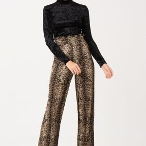 Gina Tricot Millie Frill Trousers Housut Leo / Aop