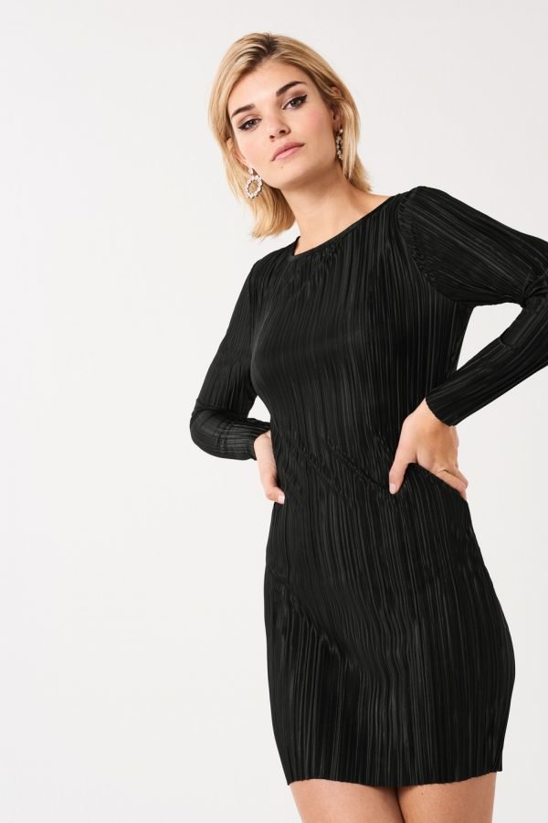 Gina Tricot Miri Pleated Dress Mekko Black