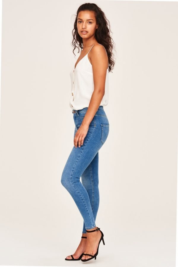 Gina Tricot Molly Highwaist Jeans Farkut Midblue E