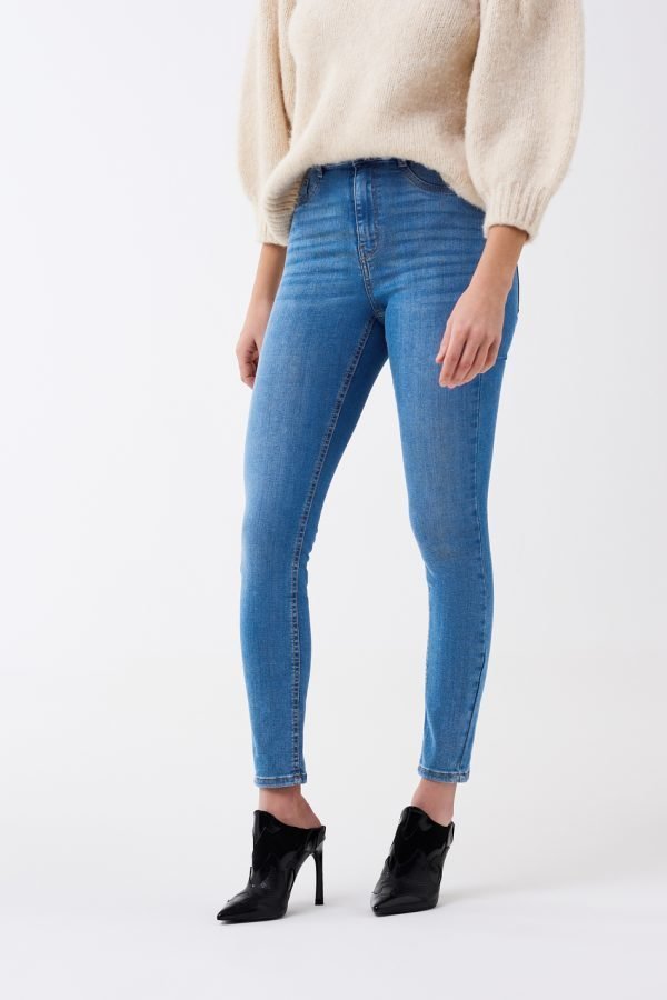 Gina Tricot Molly Petite Jeans Farkut Midblue F
