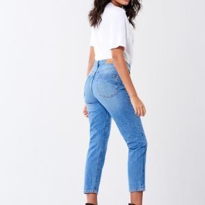 Gina Tricot Mom Petite Jeans Farkut Midblue F