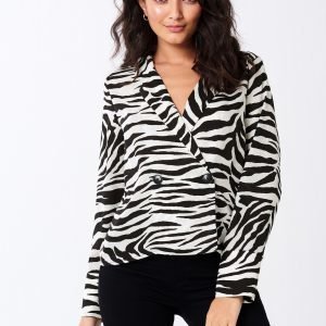 Gina Tricot Naomi Blazer Blouse Pusero Zebra