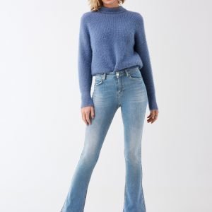 Gina Tricot Natasha Bootcut Jeans Farkut Mid Blue