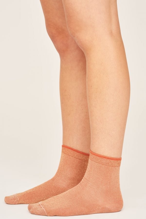 Gina Tricot Nora Glitter Socks Sukat Orange Rust