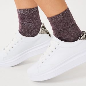 Gina Tricot Nora Glitter Socks Sukat Potent Purple