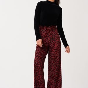 Gina Tricot Pao Paperbag Waist Trousers Housut Red Leopard