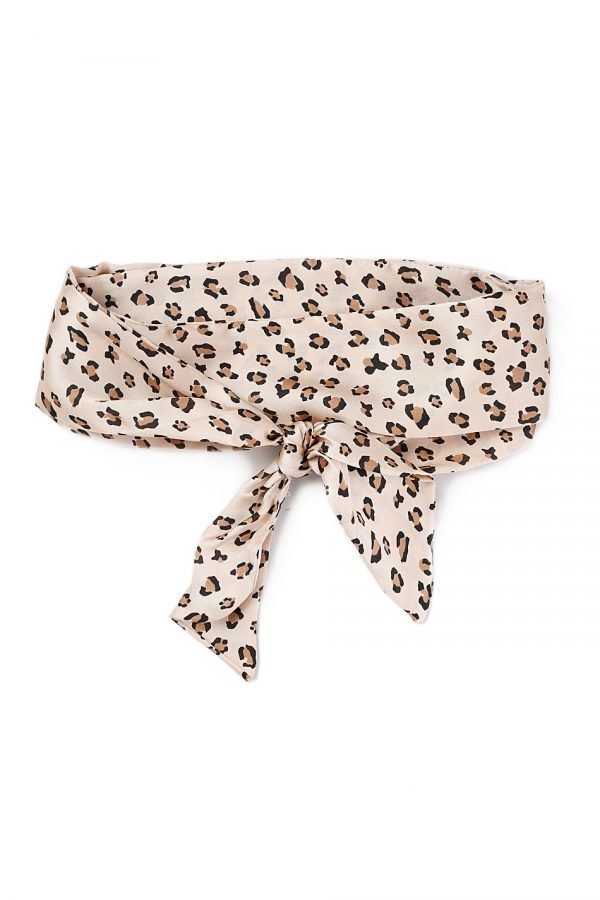 Gina Tricot Peach Leopard Head Scarf Päähuivi Pink Multi