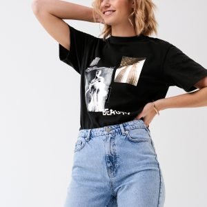 Gina Tricot Photo Tee T-Paita Black