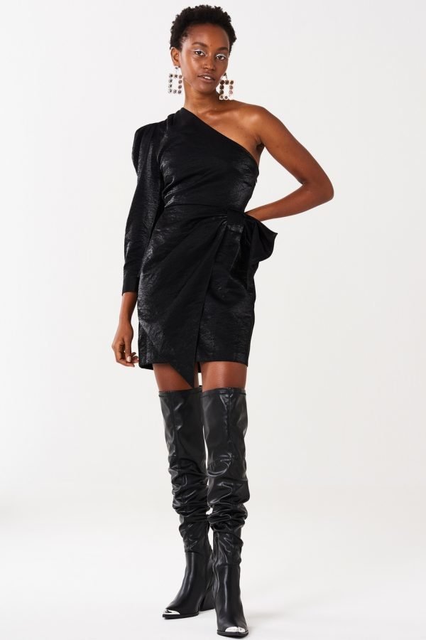 Gina Tricot Rebecca One Shoulder Dress Mekko Black