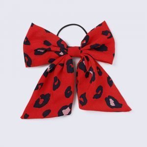 Gina Tricot Red Leopard Bow Hairband Hiuspanta Red Multi