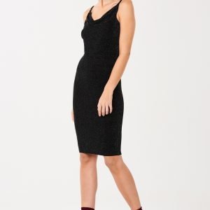 Gina Tricot Riri Midi Mekko Black Glitter