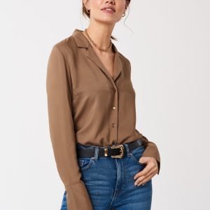 Gina Tricot Sanna Pusero Dark Camel