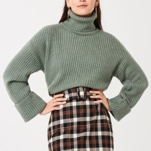 Gina Tricot Sia Knitted Roll Neck Sweater Neulepusero Iceberg Green