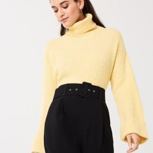 Gina Tricot Sia Knitted Roll Neck Sweater Neulepusero Pastel Yellow