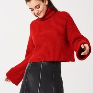 Gina Tricot Sia Knitted Roll Neck Sweater Neulepusero So Red