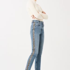 Gina Tricot Sidney Leo Stripe Jeans Farkut Leopard / Stripe