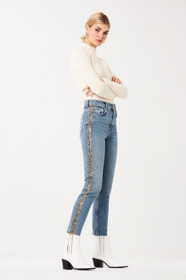 Gina Tricot Sidney Leo Stripe Jeans Farkut Leopard / Stripe