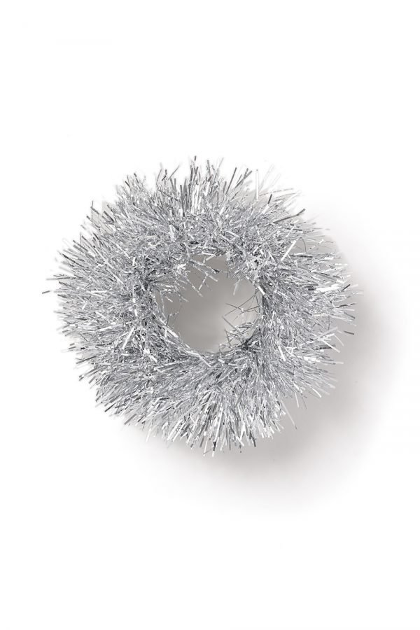 Gina Tricot Silver Tinsel Scrunchie Hiuslenkki Silver