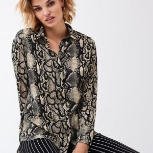 Gina Tricot Therece Shirt Paitapusero Snakeprint Aop