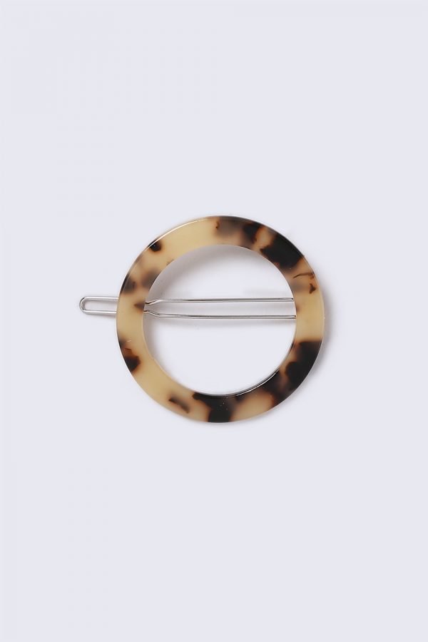 Gina Tricot Tortioushell Circle Hair Clip Hiusklipsi Brown Multi