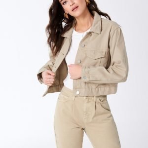 Gina Tricot Trucker Denim Jacket Takki Beige