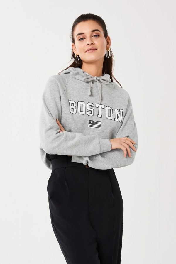 Gina Tricot Ulrika Hood Huppari Greymel / Boston