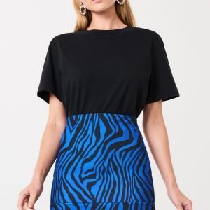 Gina Tricot Zebra Frill Skirt Hame Blue Zebra
