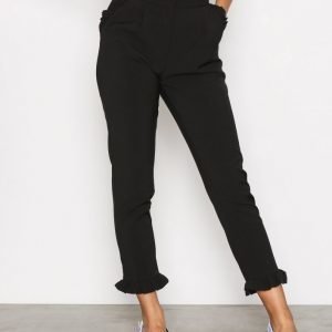 Glamorous Amanda Frill Hem Trousers Housut Black