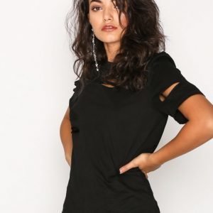 Glamorous Distressed T-Shirt T-Paita Black