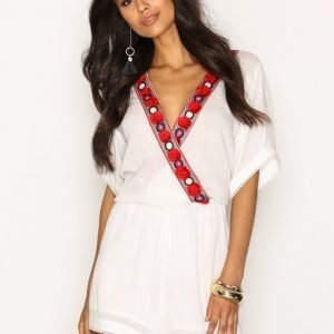 Glamorous Embroidered Detail Top Playsuit White