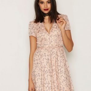 Glamorous Floral Ss Dress Skater Mekko Pink