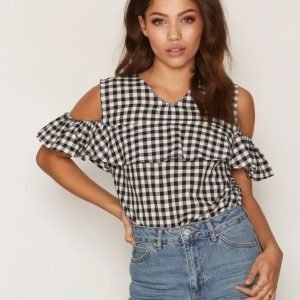 Glamorous Gingham Top Toppi Black / White