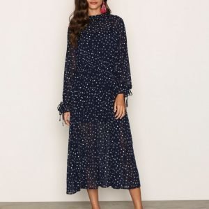 Glamorous High Neck L / S Dress Skater Mekko Navy / White