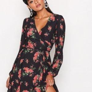 Glamorous Long Sleeve Print Dress Pitkähihainen Mekko Flowers