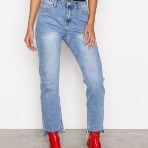 Glamorous Mom Jeans Straight Farkut Mid Blue