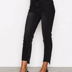 Glamorous Mom Jeans Straight Farkut Washed Black