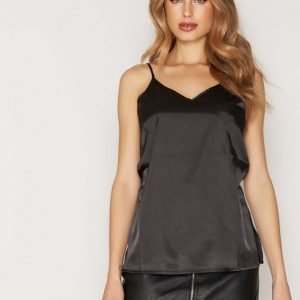 Glamorous Satin Top Toppi Black