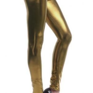 Gold Metallic Leggings Tights