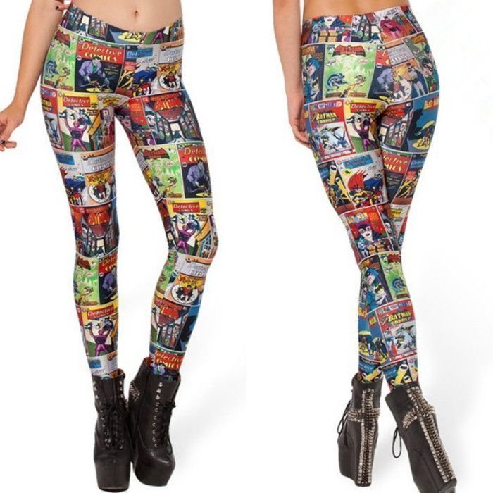 Golden Age Batman Cartoon Leggings Tights