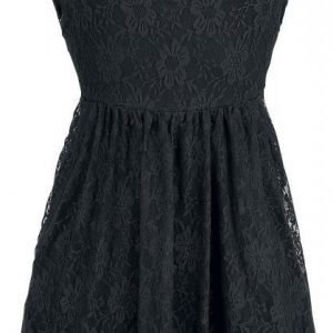 Gothicana By Emp Black Sleeveless Lace Skater Dress Mekko