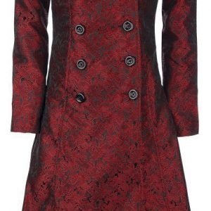 Gothicana By Emp Blood Red Brocade Coat Naisten Maiharitakki