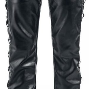 Gothicana By Emp Leather Look Pants Straight Fit Keinonahkahousut