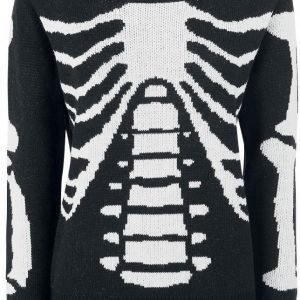 Gothicana By Emp Skeleton Knitted Pullover Naisten Pusero