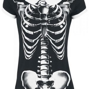 Gothicana By Emp Skeleton Peter Pan Collar Shirt Naisten T-paita