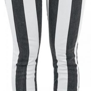 Gothicana By Emp Wide Stripe Skarlett Slim Fit Naisten Kangashousut