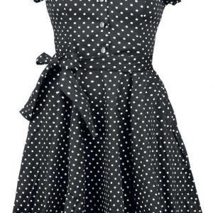 H&R London Black White Small Dot Long Dress Mekko