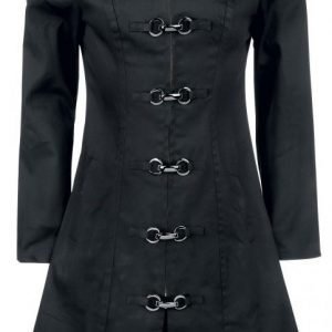 H&R London Goth Clip Coat Naisten Trenssitakki