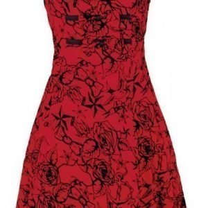 H&R London Red Flocking Long Dress Mekko